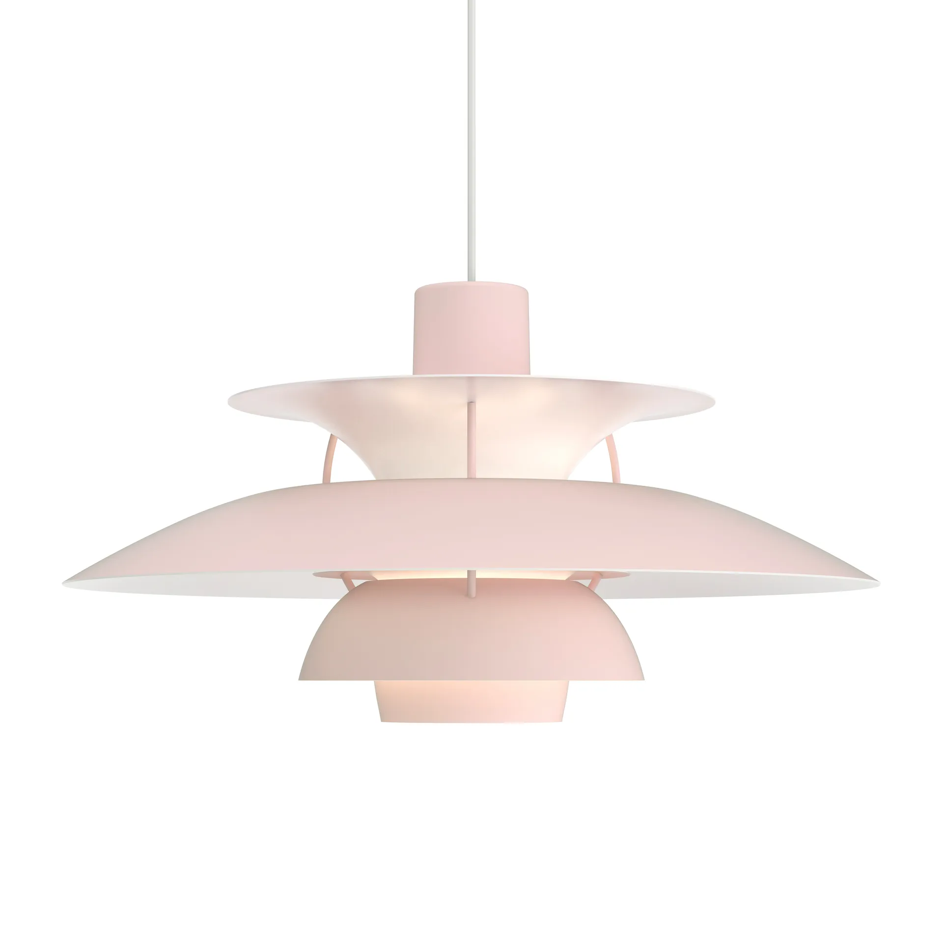 Candeeiro suspenso PH 5, Ø500, Rosa claro Louis Poulsen