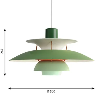 Candeeiro suspenso PH 5 - Ø500, Verde - Louis Poulsen