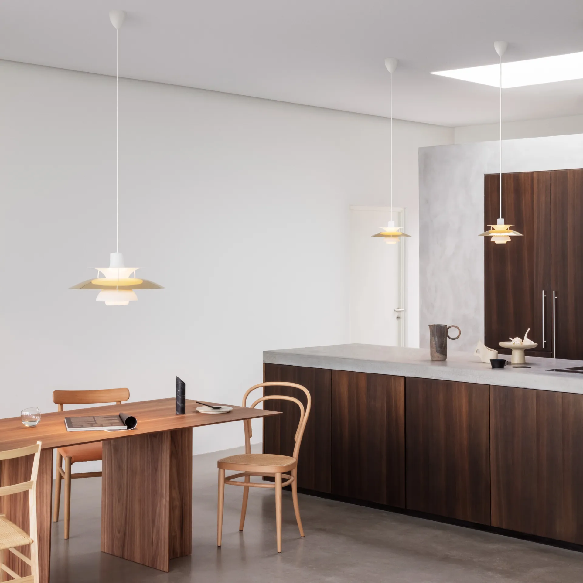 Candeeiro suspenso PH 5, Latão Louis Poulsen