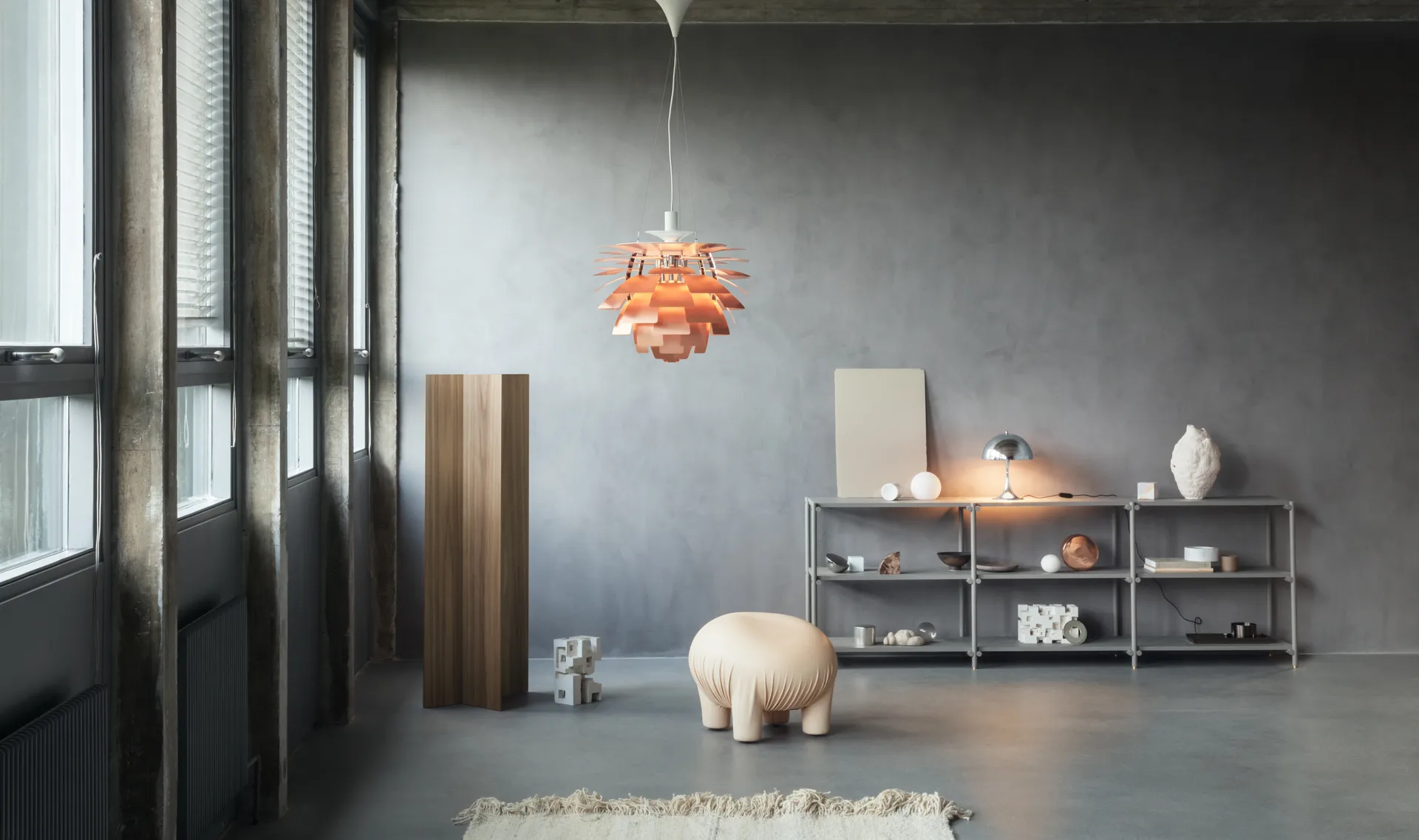 Candeeiro suspenso PH Artichoke Ø48 cm, Cobre Louis Poulsen