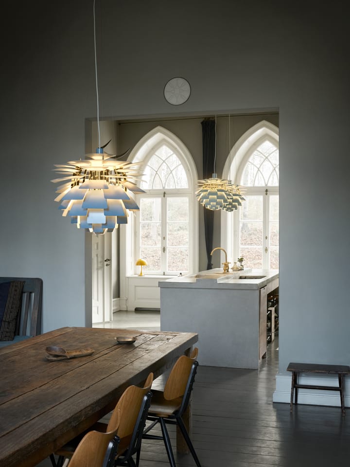 Candeeiro suspenso PH Artichoke Ø48 cm, Dusty blue-brass metallised Louis Poulsen