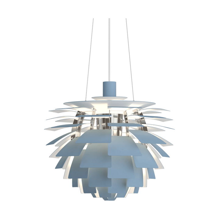 Candeeiro suspenso PH Artichoke Ø48 cm, Dusty blue-high lustre chrome plated Louis Poulsen