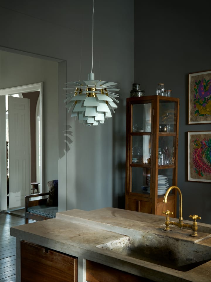 Candeeiro suspenso PH Artichoke Ø48 cm, Dusty green-brass metallised Louis Poulsen
