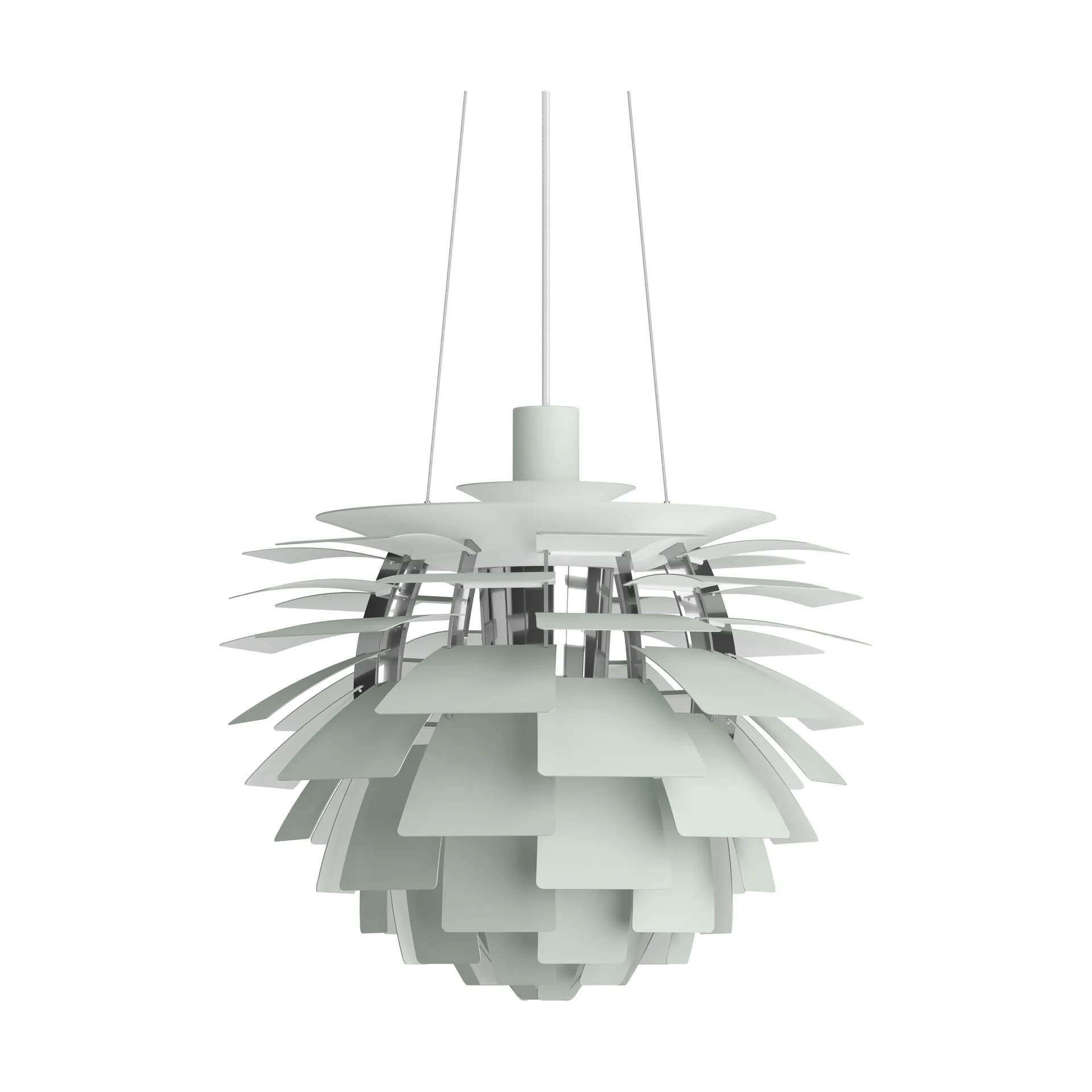 Candeeiro suspenso PH Artichoke Ø48 cm, Dusty green-high lustre chrome plated Louis Poulsen