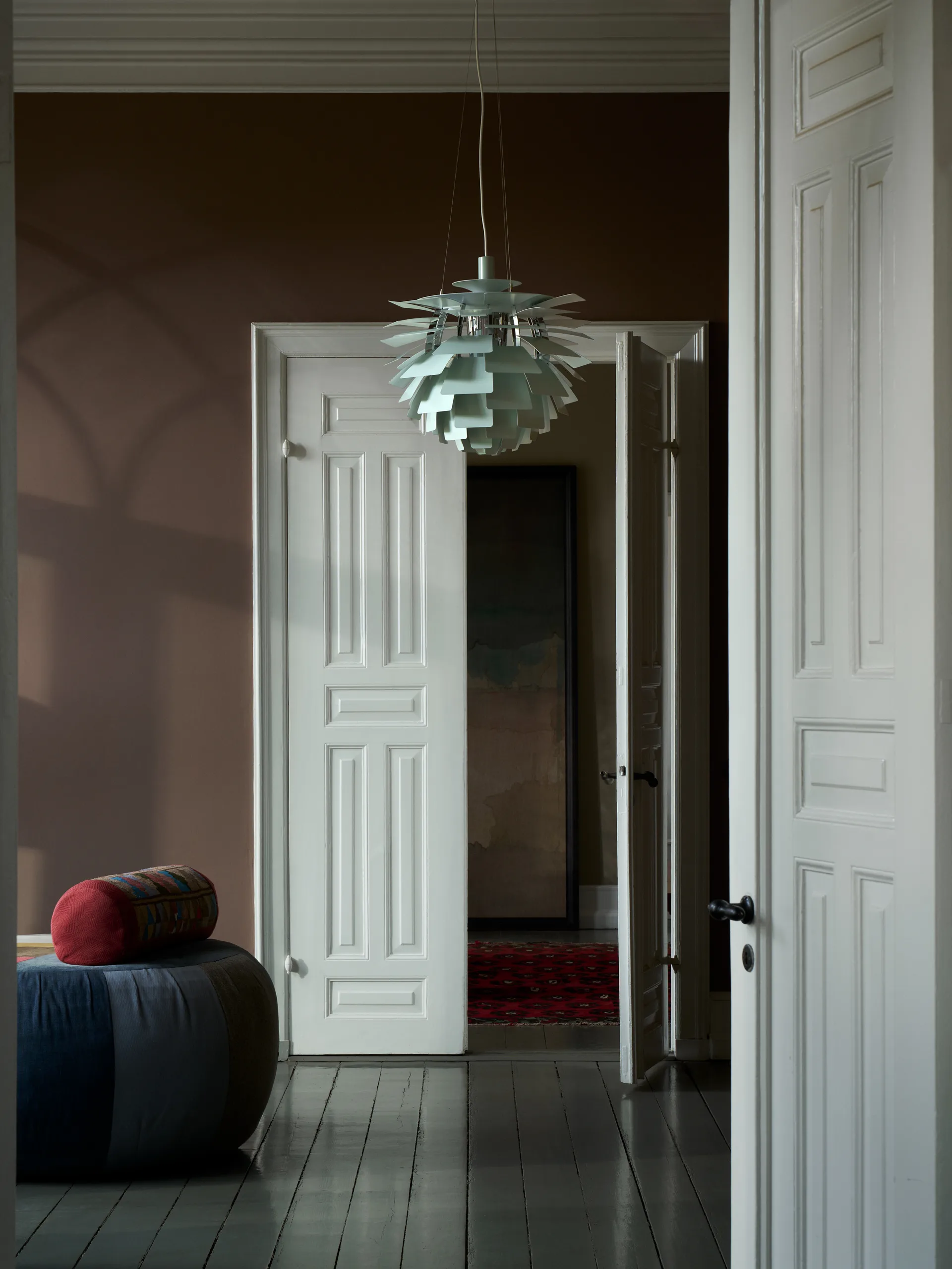 Candeeiro suspenso PH Artichoke Ø48 cm, Dusty green-high lustre chrome plated Louis Poulsen