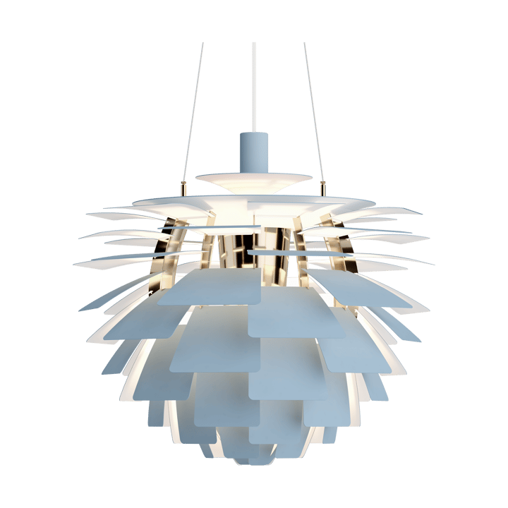 Candeeiro suspenso PH Artichoke Ø60 cm, Dusty blue-brass metallised Louis Poulsen