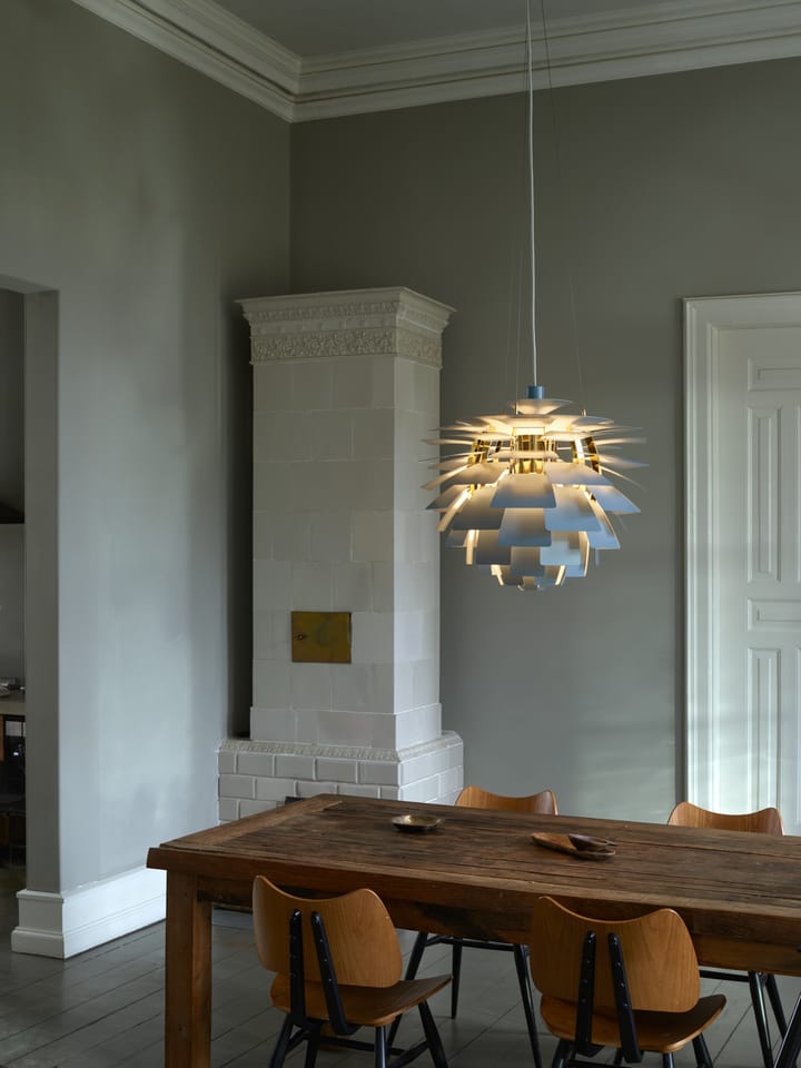 Candeeiro suspenso PH Artichoke Ø60 cm, Dusty blue-brass metallised Louis Poulsen