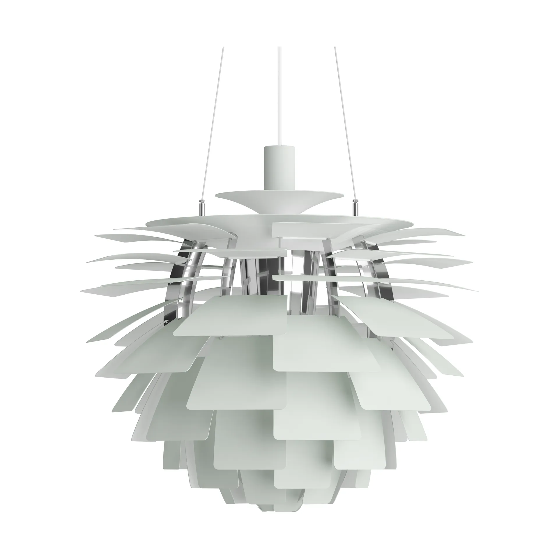 Candeeiro suspenso PH Artichoke Ø60 cm, Dusty green-high lustre chrome plated Louis Poulsen