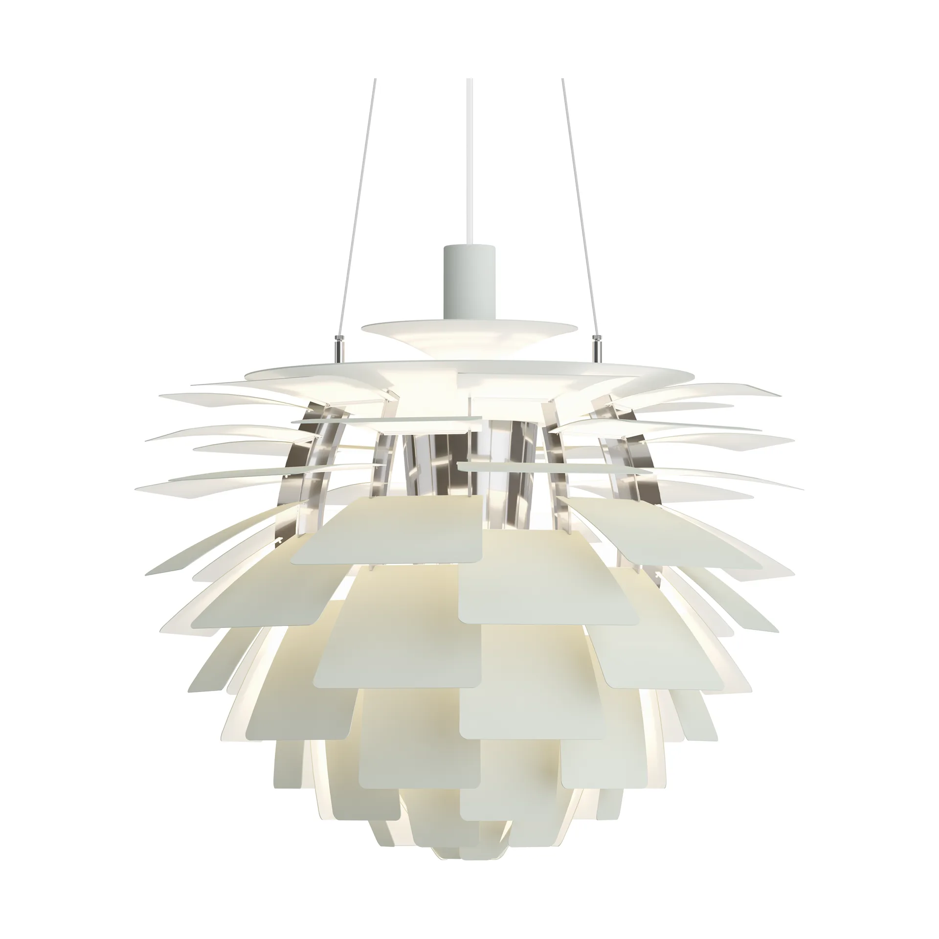 Candeeiro suspenso PH Artichoke Ø60 cm, Dusty green-high lustre chrome plated Louis Poulsen