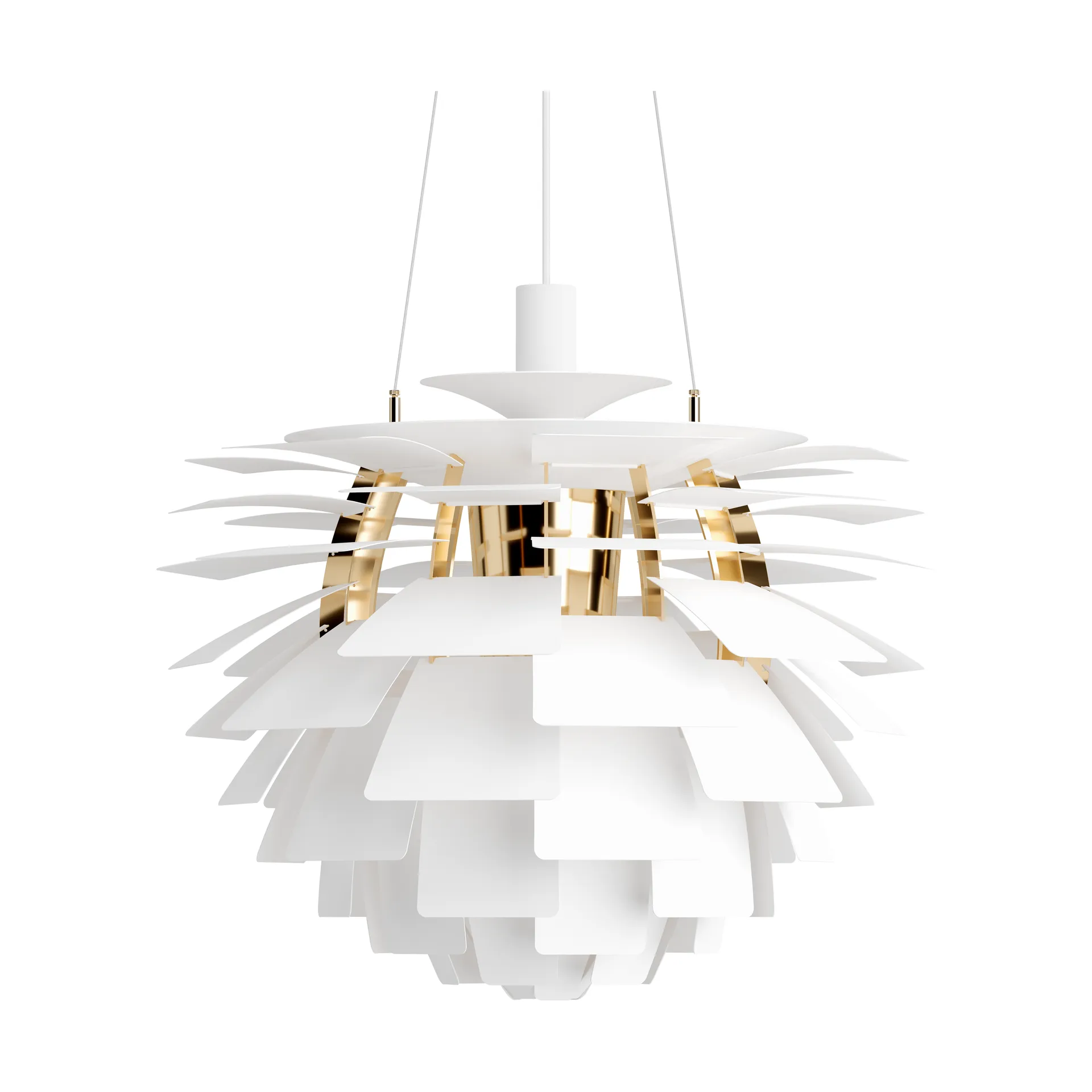 Candeeiro suspenso PH Artichoke Ø60 cm, Soft white-brass metallised Louis Poulsen