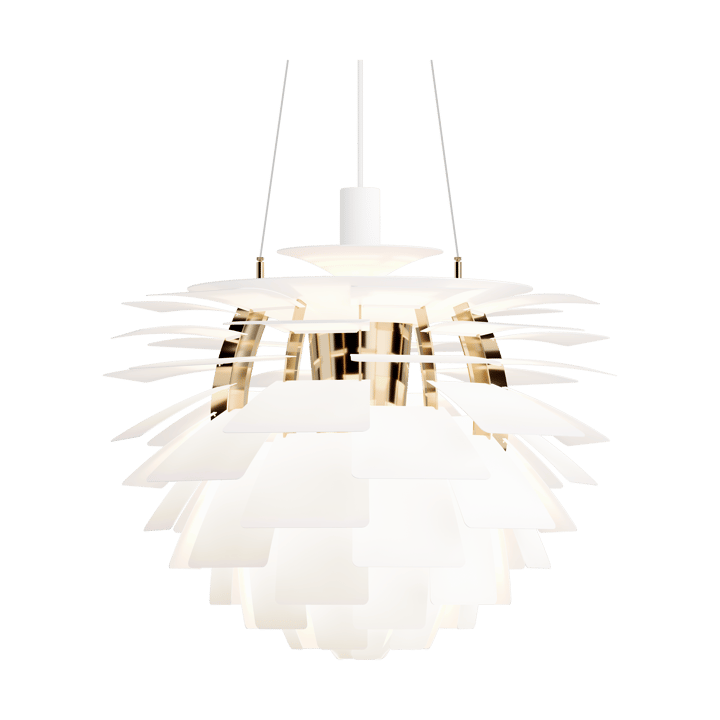 Candeeiro suspenso PH Artichoke Ø60 cm, Soft white-brass metallised Louis Poulsen