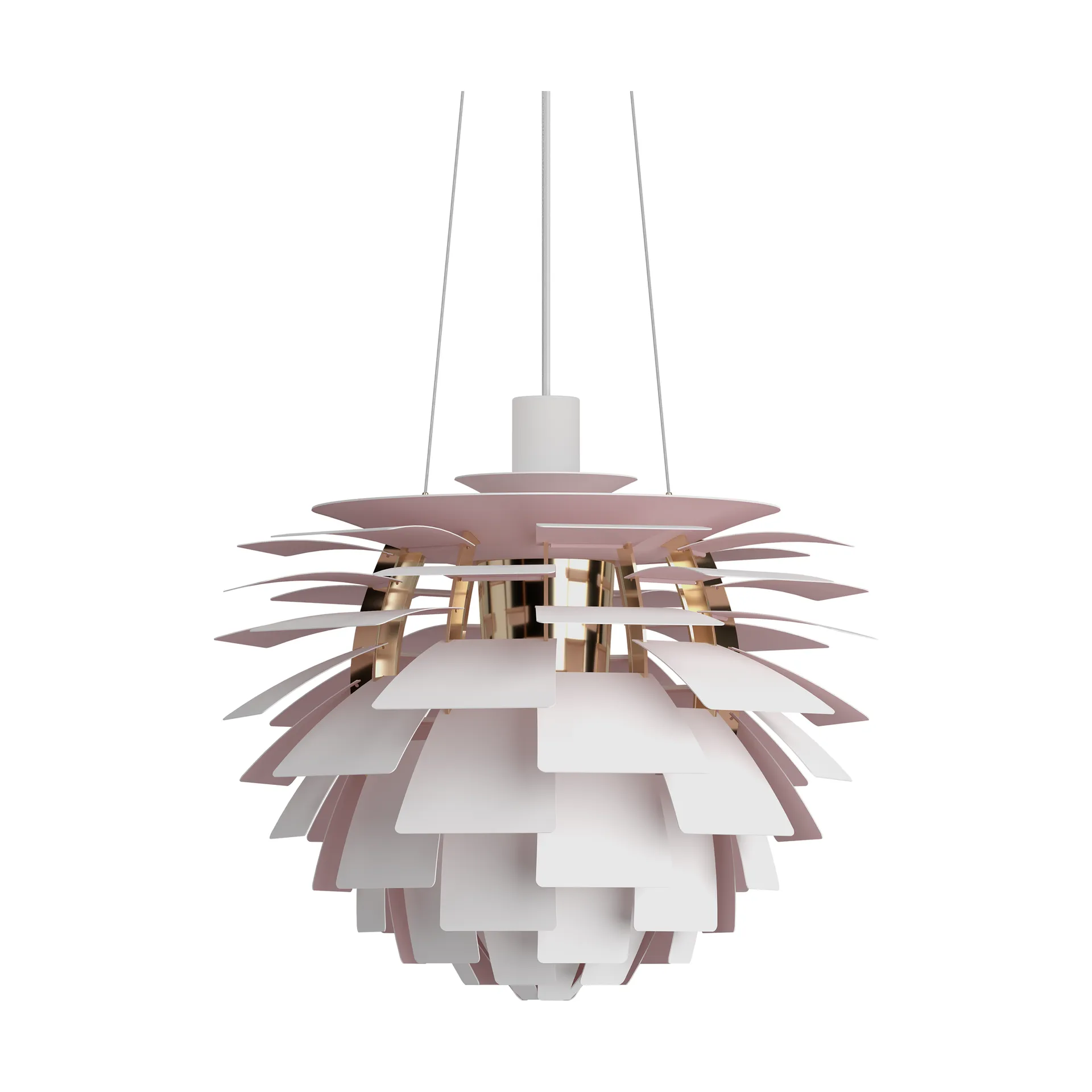 Candeeiro suspenso PH Artichoke Anniversary edition, Matte white-pale rose Ø48 cm Louis Poulsen