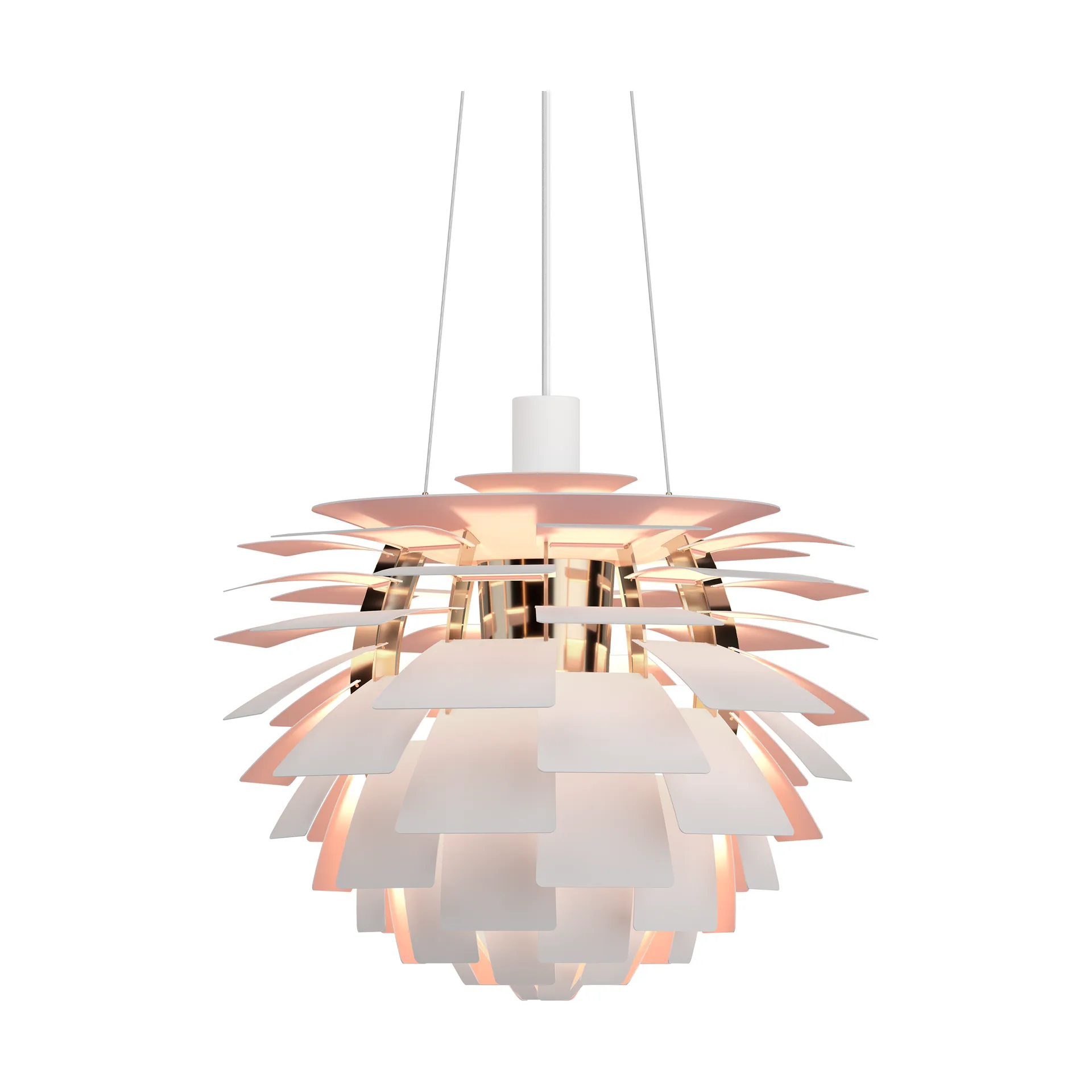 Candeeiro suspenso PH Artichoke Anniversary edition, Matte white-pale rose Ø48 cm Louis Poulsen