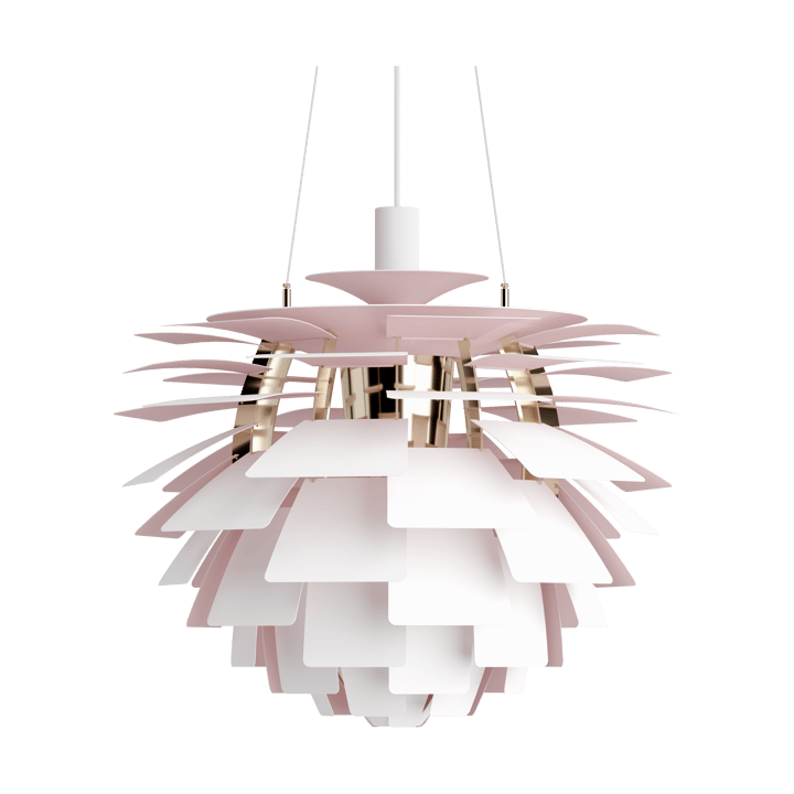 Candeeiro suspenso PH Artichoke Anniversary edition - Matte white-pale rose Ø60 cm - Louis Poulsen