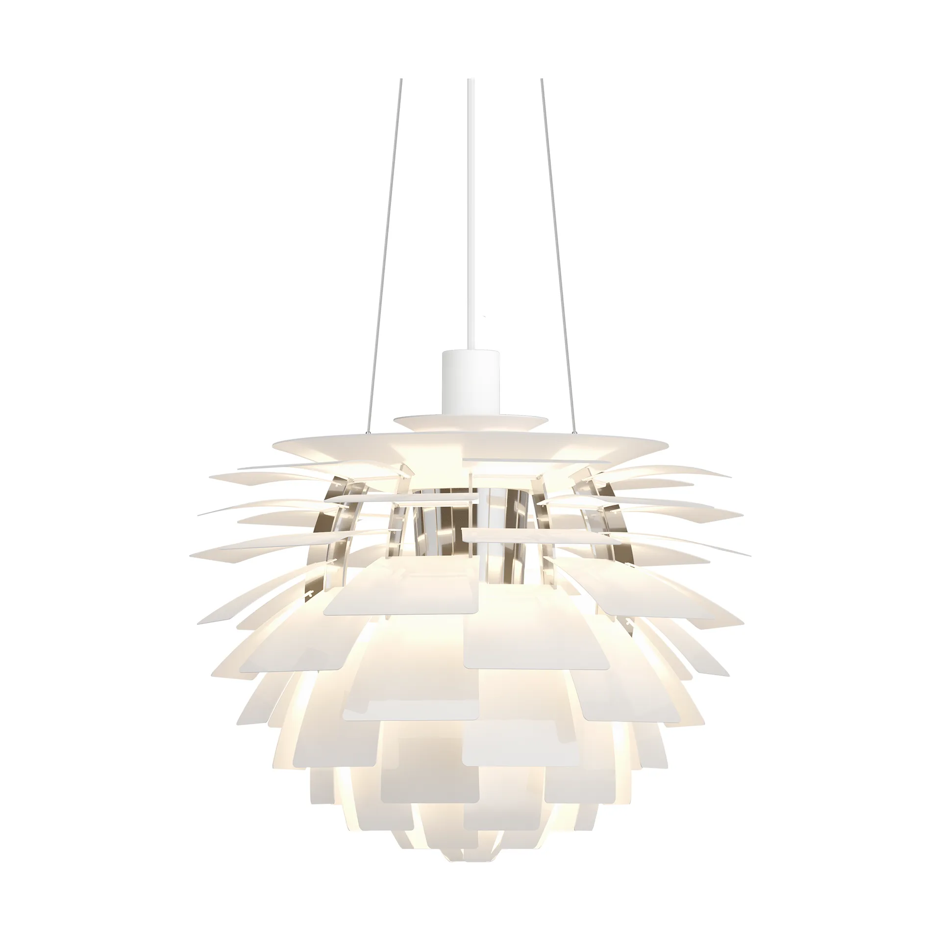 Candeeiro suspenso PH Artichoke LED, Branco, Ø48 cm Louis Poulsen