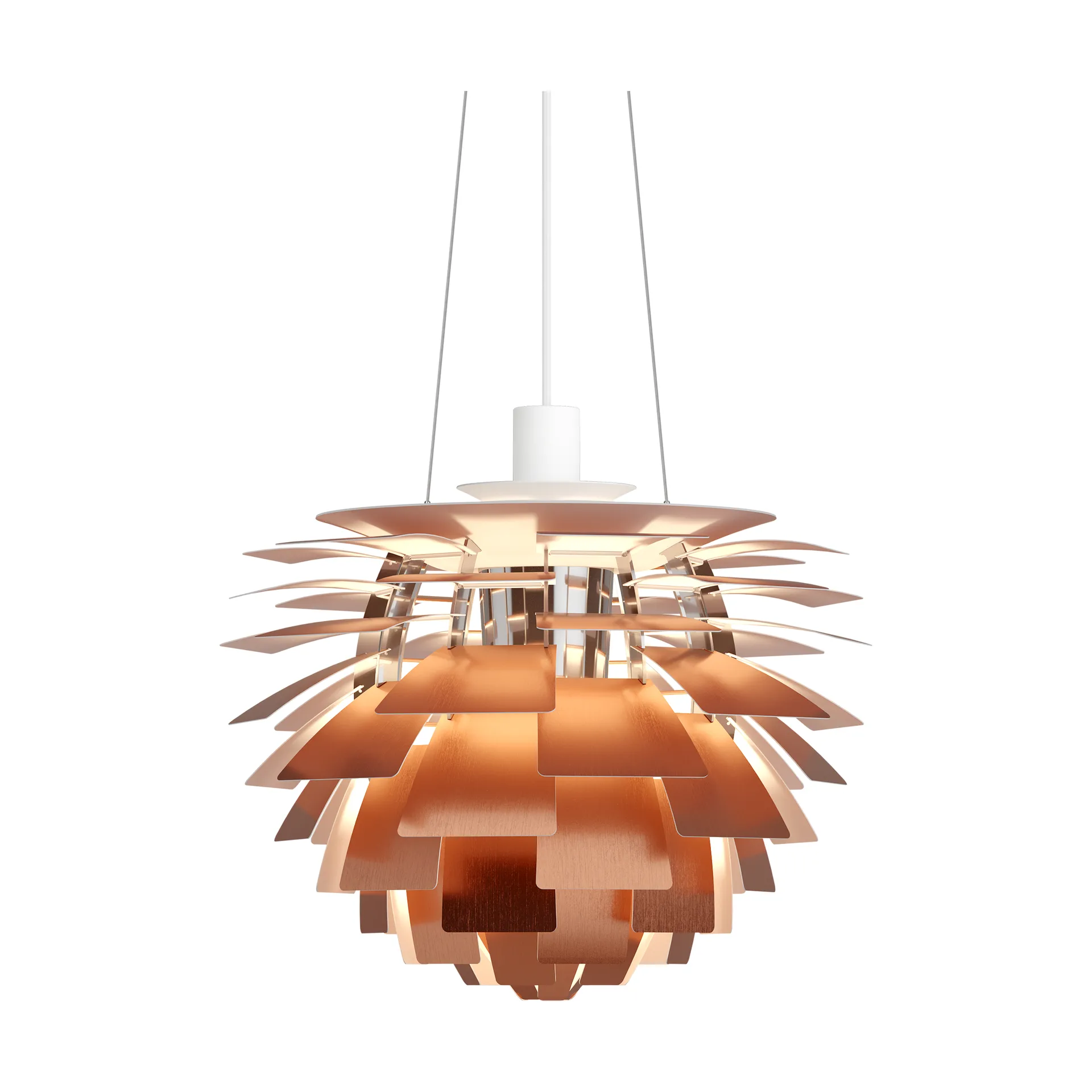 Candeeiro suspenso PH Artichoke LED, Cobre, Ø48 cm Louis Poulsen