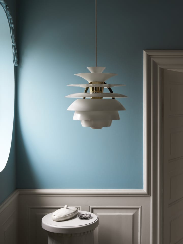 Candeeiro suspenso PH Snowball, Dusty blue-brass Louis Poulsen