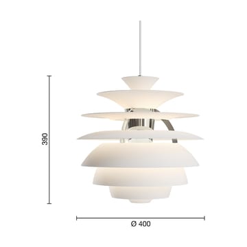 Candeeiro suspenso PH Snowball - Soft white-brass - Louis Poulsen