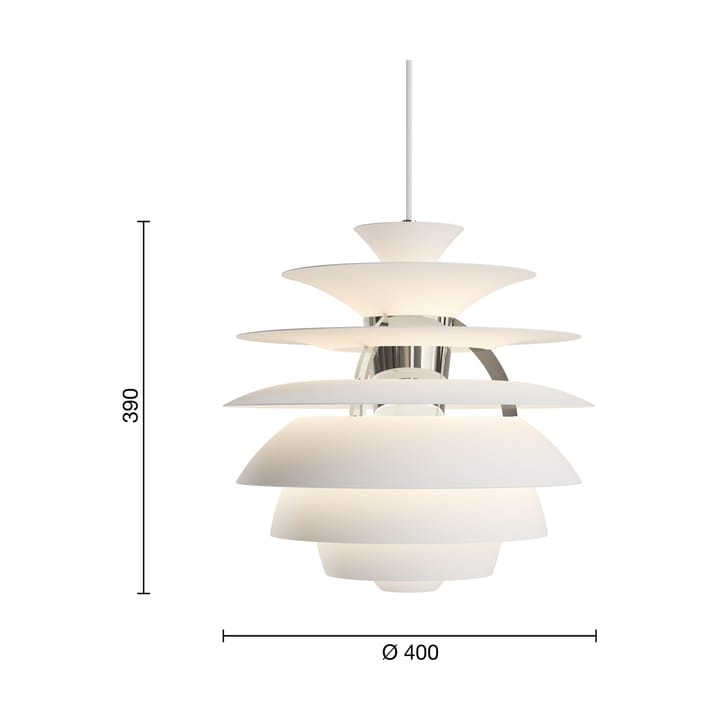 Candeeiro suspenso PH Snowball, Soft white-brass Louis Poulsen