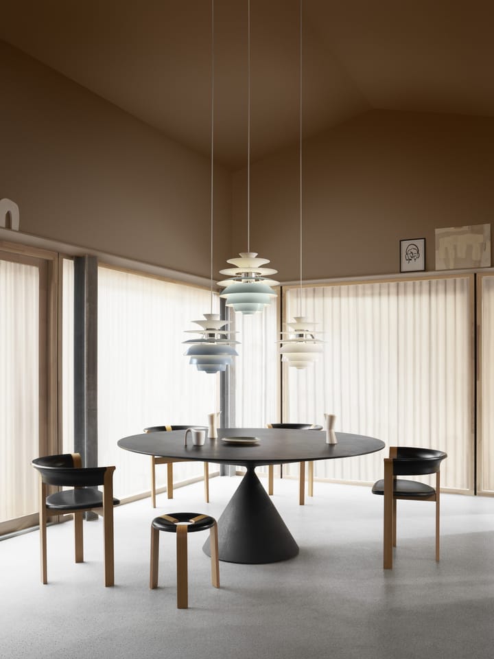 Candeeiro suspenso PH Snowball, Soft white-chrome Louis Poulsen