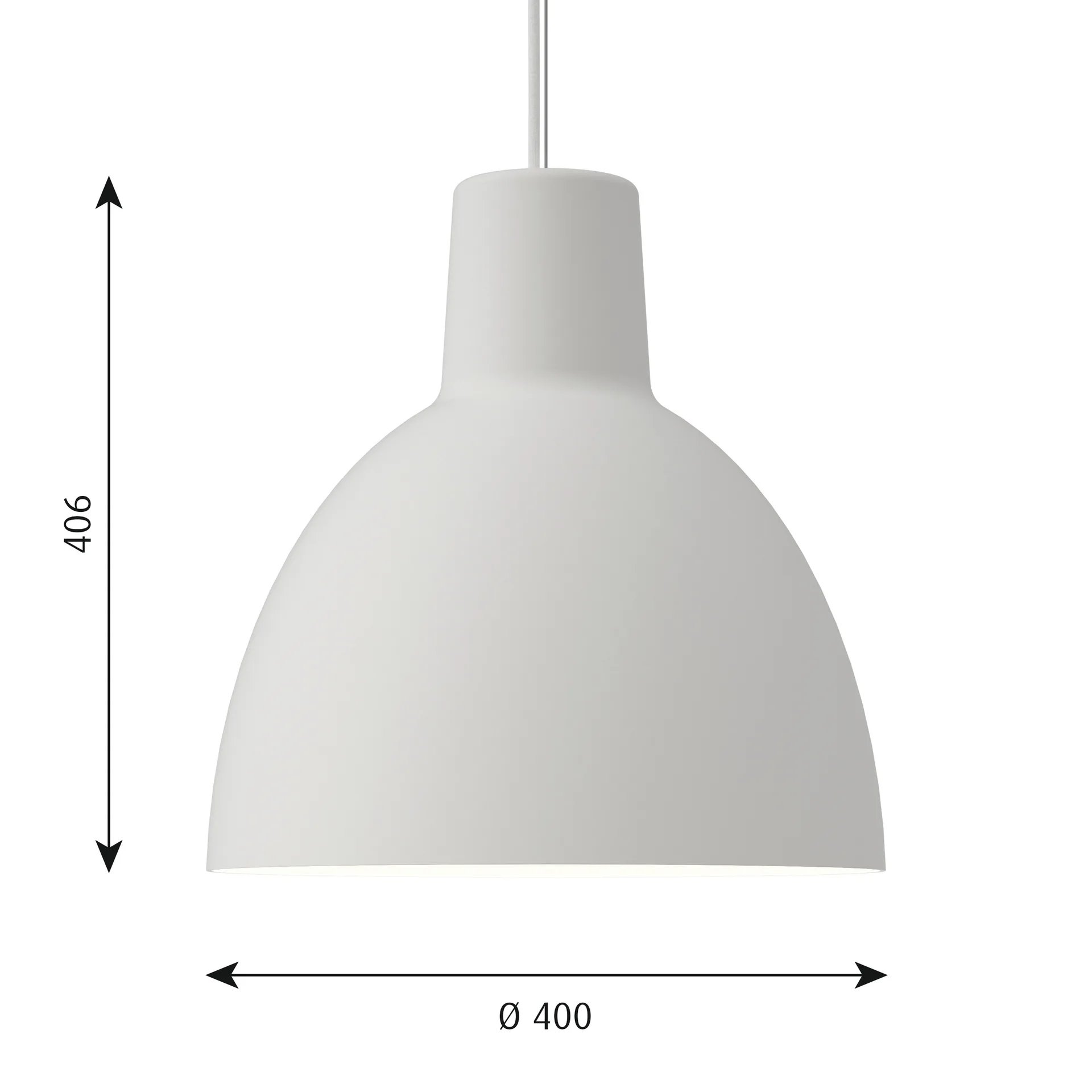 Candeeiro suspenso Toldbod 400, Branco Louis Poulsen