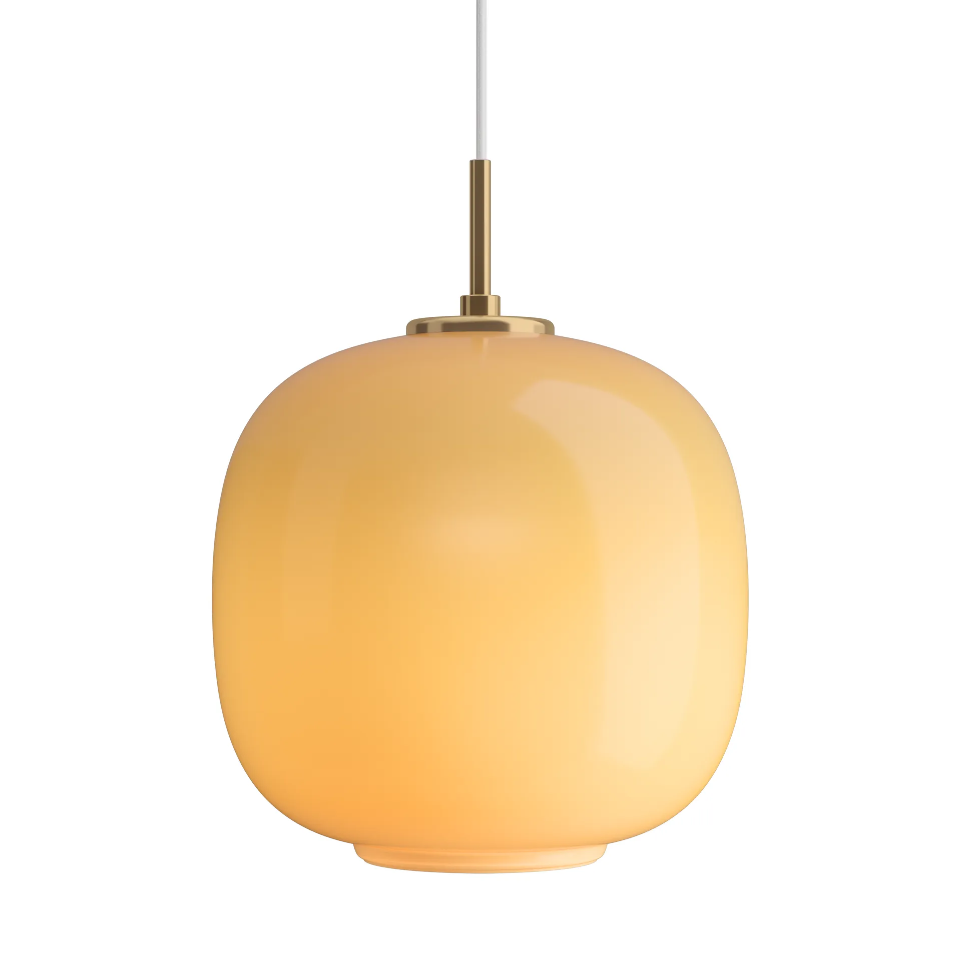 Candeeiro suspenso VL45 Radiohus Ø25 cm, Brass-amber glass Louis Poulsen