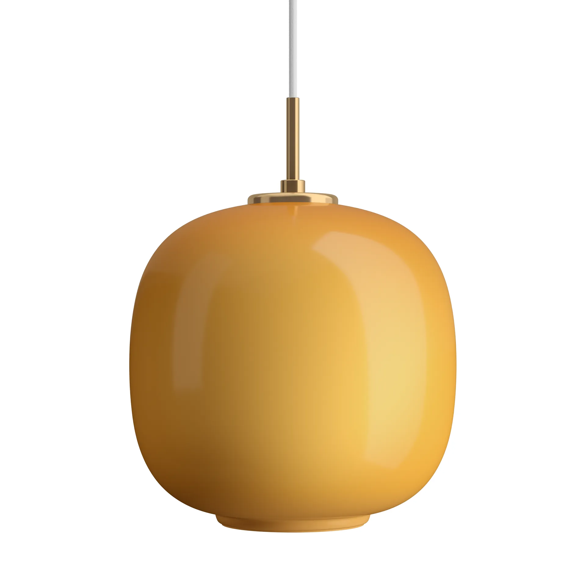 Candeeiro suspenso VL45 Radiohus Ø25 cm, Brass-amber glass Louis Poulsen