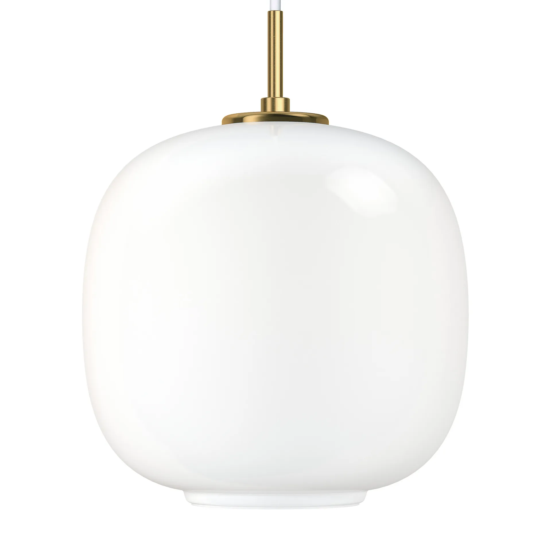Candeeiro suspenso VL45 Radiohus Ø25 cm, Brass-white opal glass Louis Poulsen