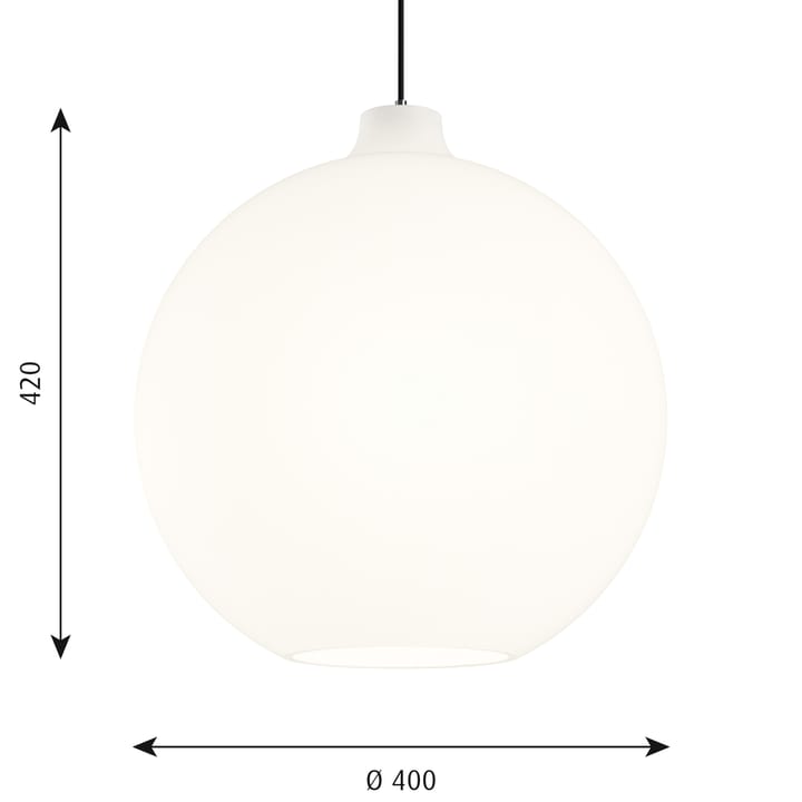 Candeeiro suspenso Wohlert Ø40 cm, White opal glass Louis Poulsen