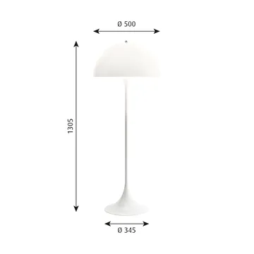 Panthella 500 candeeiro de pé - V3, Opal white - Louis Poulsen