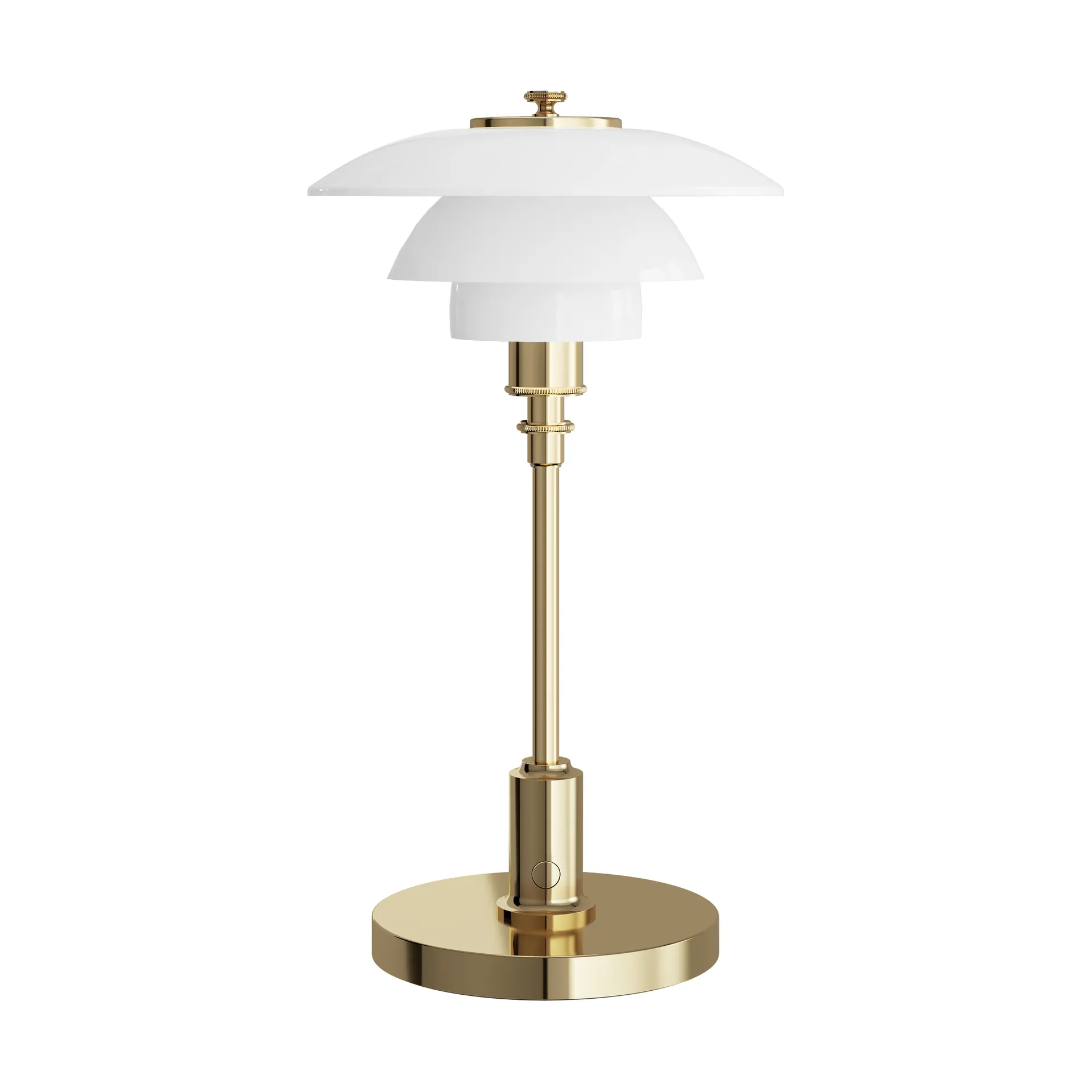 PH 1/1 candeeiro de mesa portátil, Banhado a latão Louis Poulsen