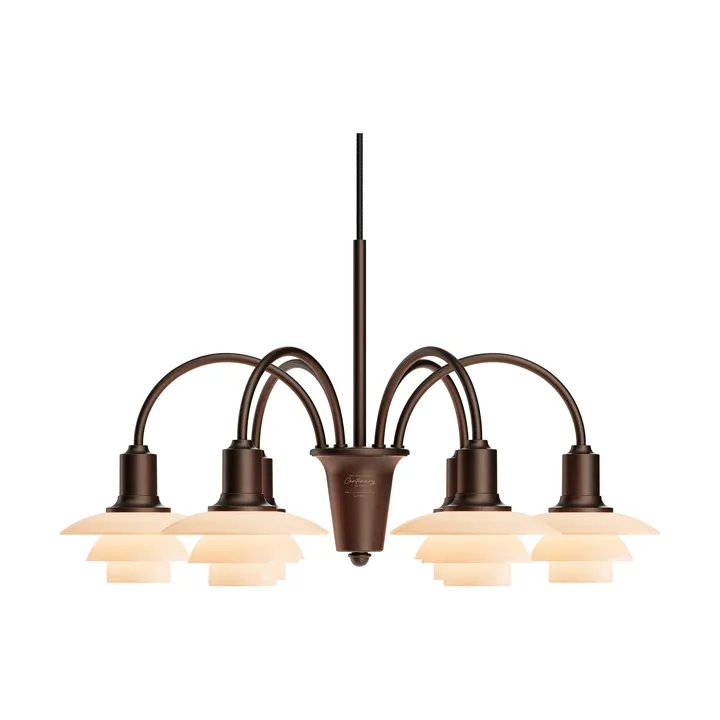 PH 1/1 Chandelier Centenary Edition lustre - Brass-dusty terracotta, 6 braços - Louis Poulsen