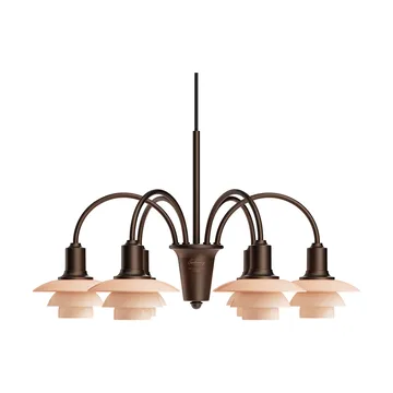 PH 1/1 Chandelier Centenary Edition lustre - Brass-dusty terracotta, 6 braços - Louis Poulsen