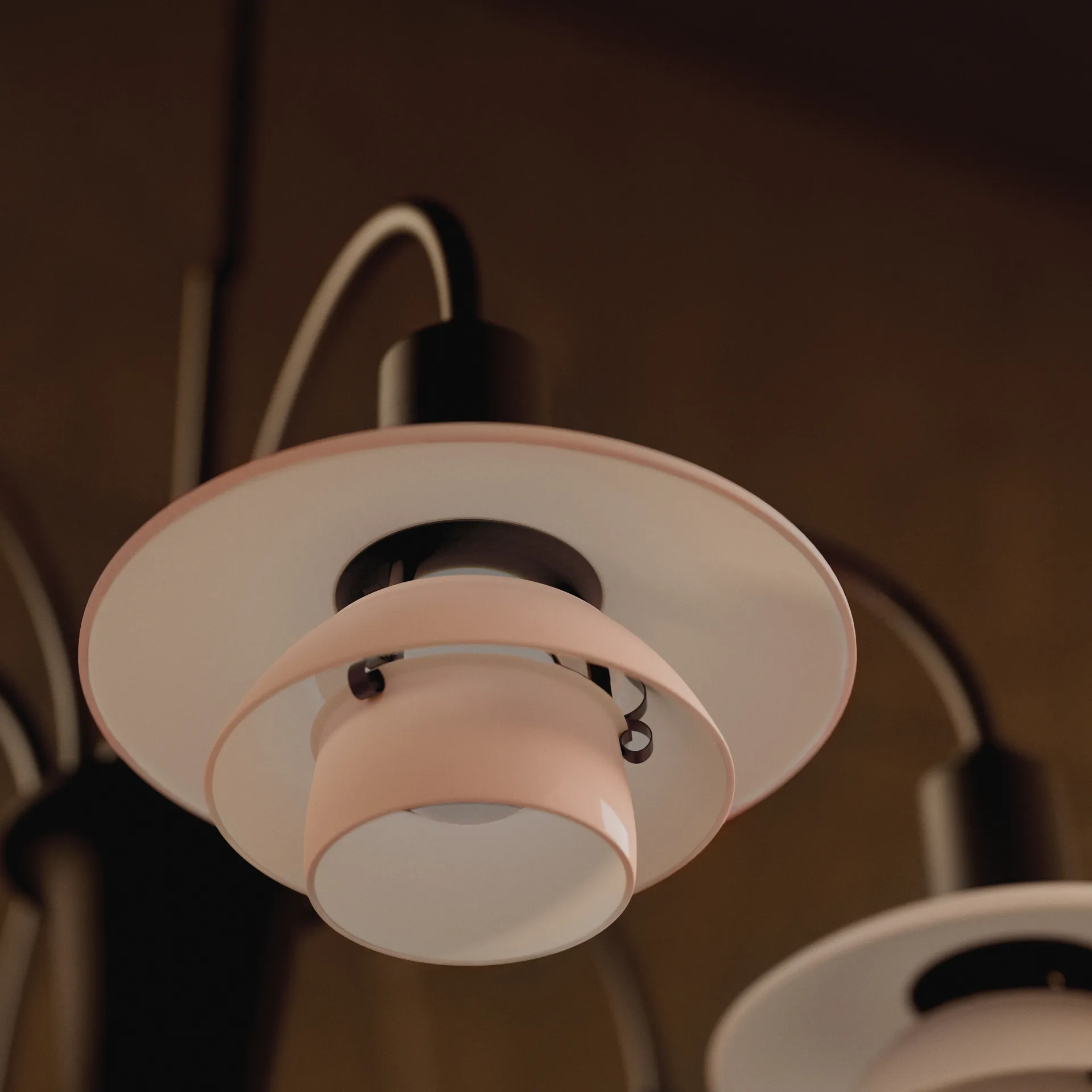 PH 1/1 Chandelier Centenary Edition lustre, Brass-dusty terracotta, 6 braços Louis Poulsen