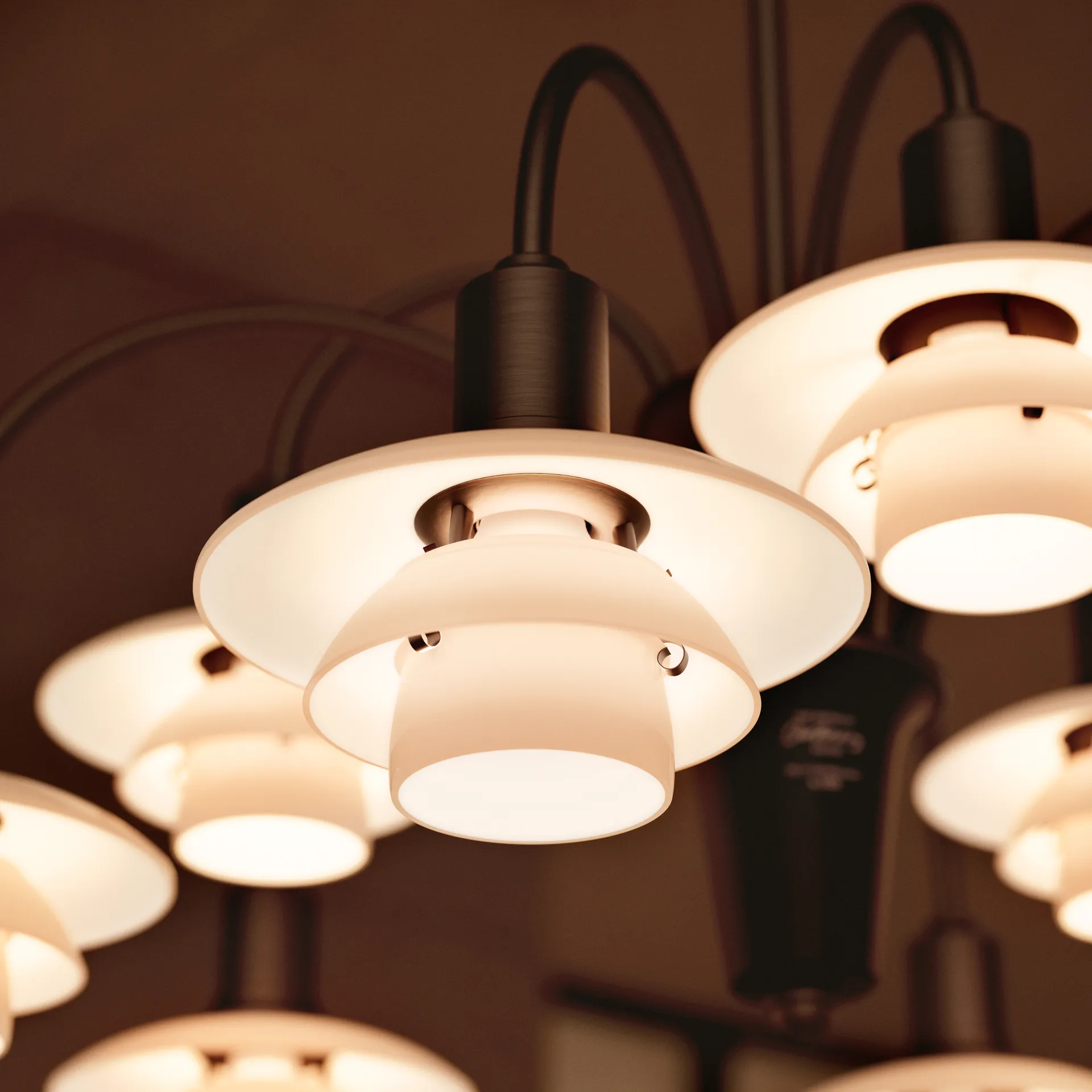 PH 1/1 Chandelier Centenary Edition lustre, Brass-dusty terracotta, 9 braços Louis Poulsen