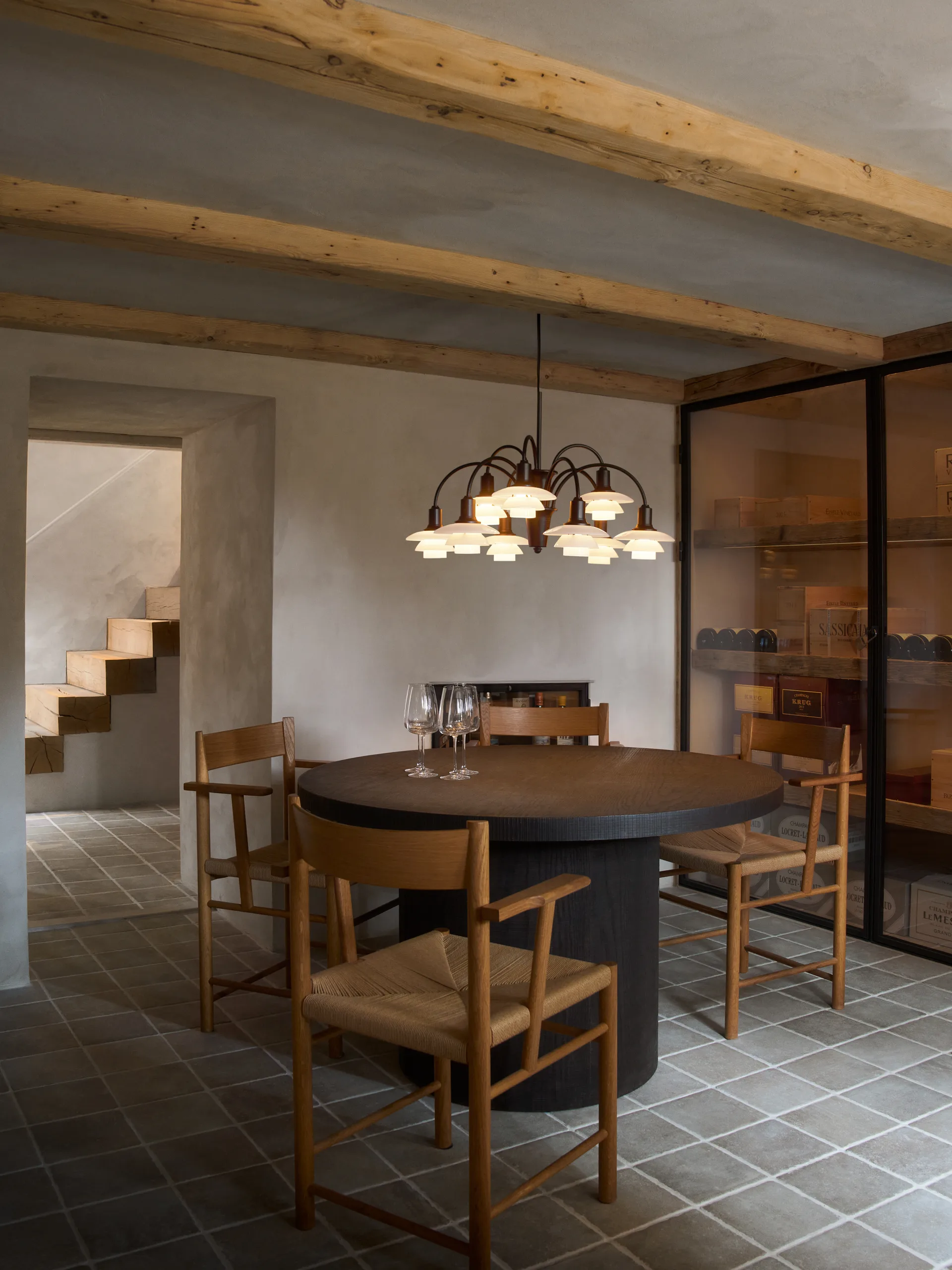 PH 1/1 Chandelier Centenary Edition lustre, Brass-dusty terracotta, 9 braços Louis Poulsen