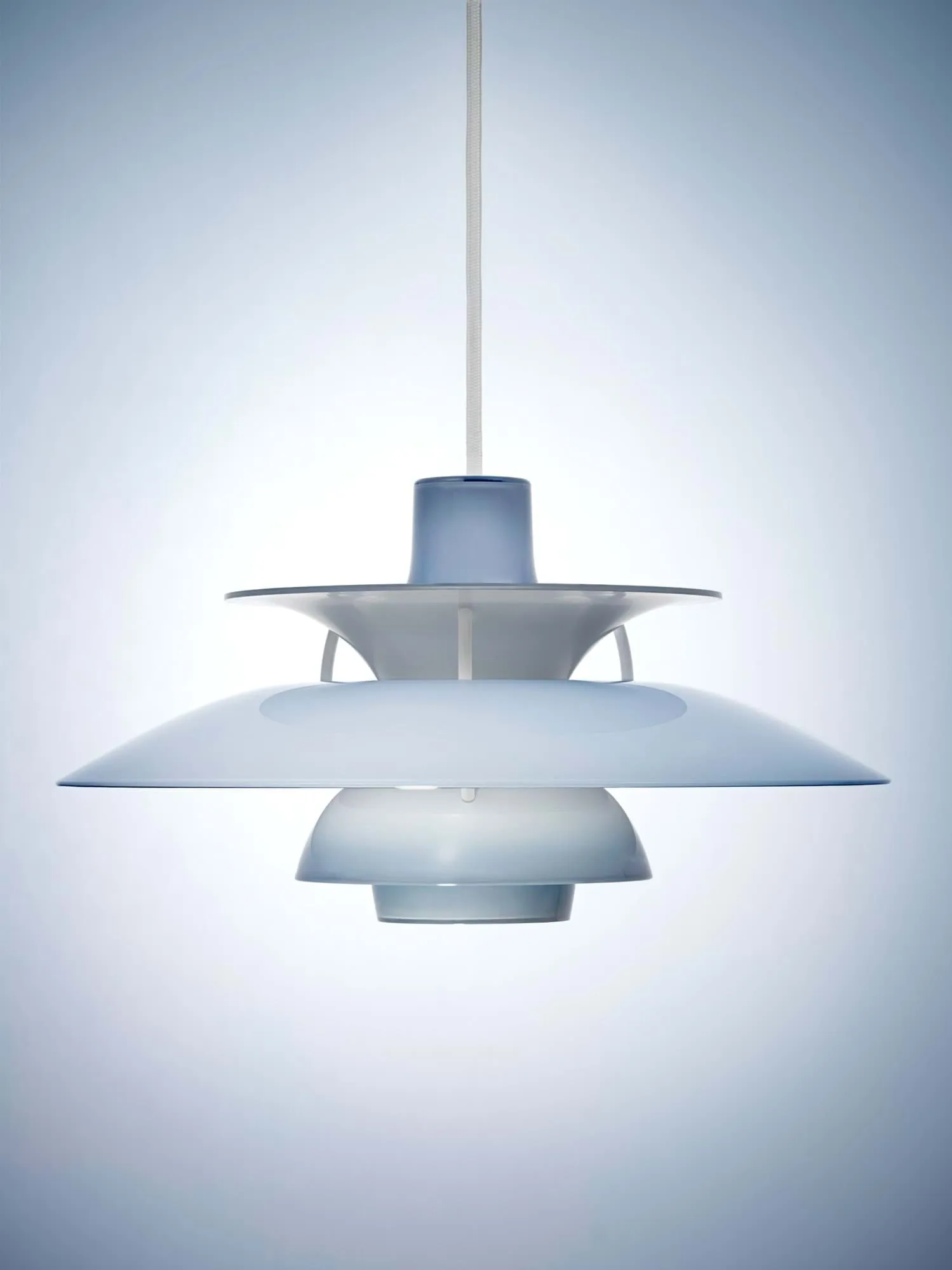 PH 5 candeeiro suspenso Ø32 cm, Opal azul pálido Louis Poulsen