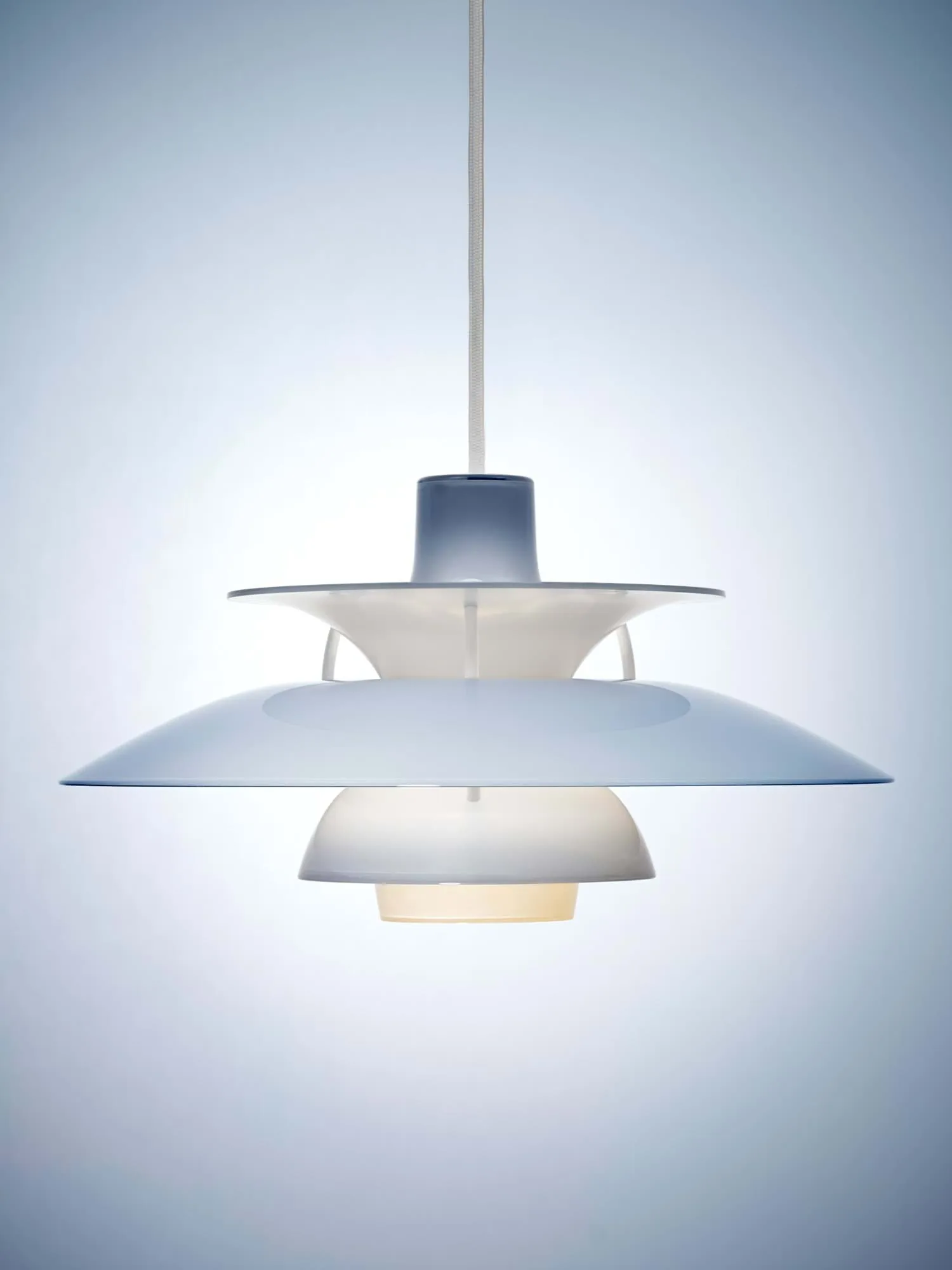 PH 5 candeeiro suspenso Ø32 cm, Opal azul pálido Louis Poulsen