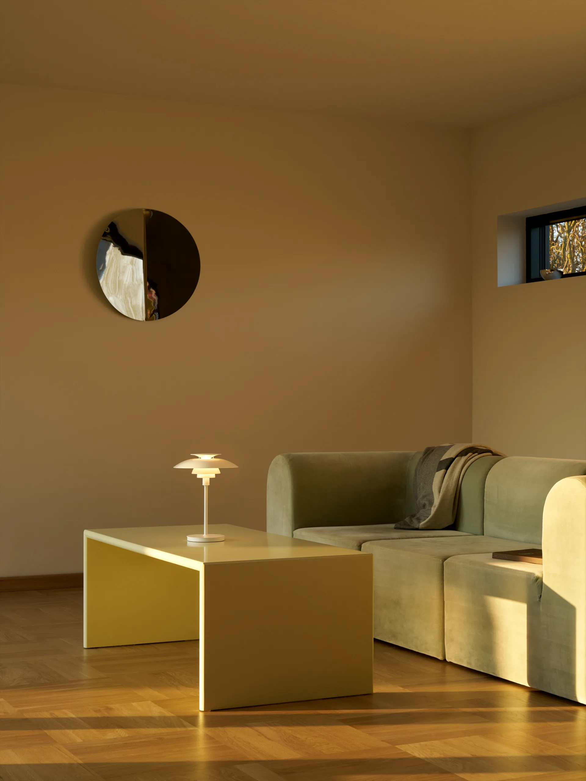 PH 80 candeeiro de mesa portátil, Opala branca, branca Louis Poulsen