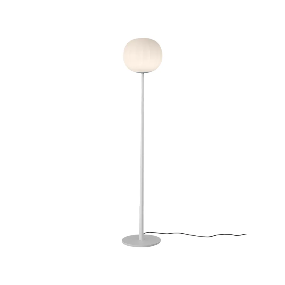 Candeeiro de pé Lita, ø30 cm, base branca Luceplan