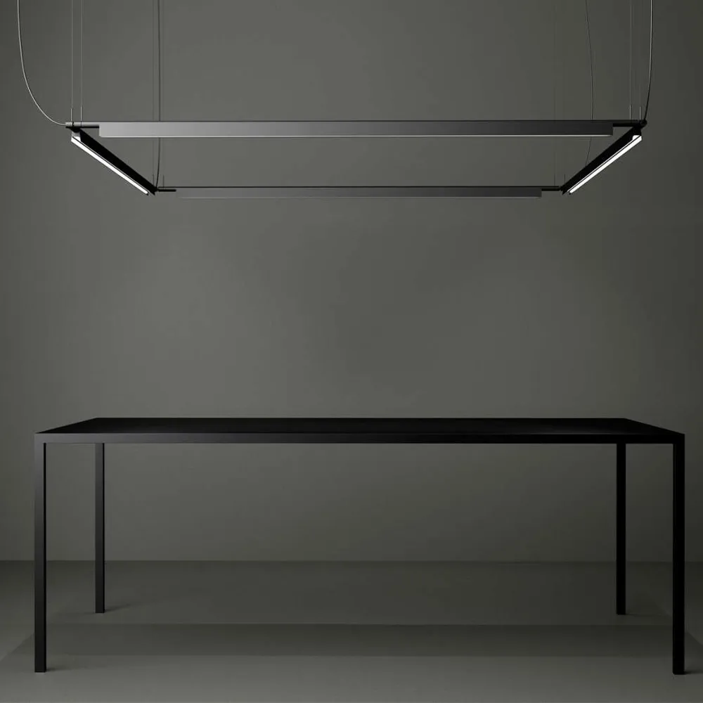 Candeeiro suspenso Compendium, preto, incl. dimmer de fases Luceplan