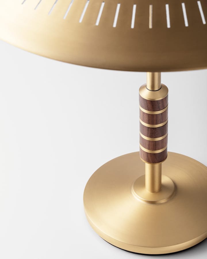 Candeeiro de mesa Governor 250, Brass-walnut LYFA