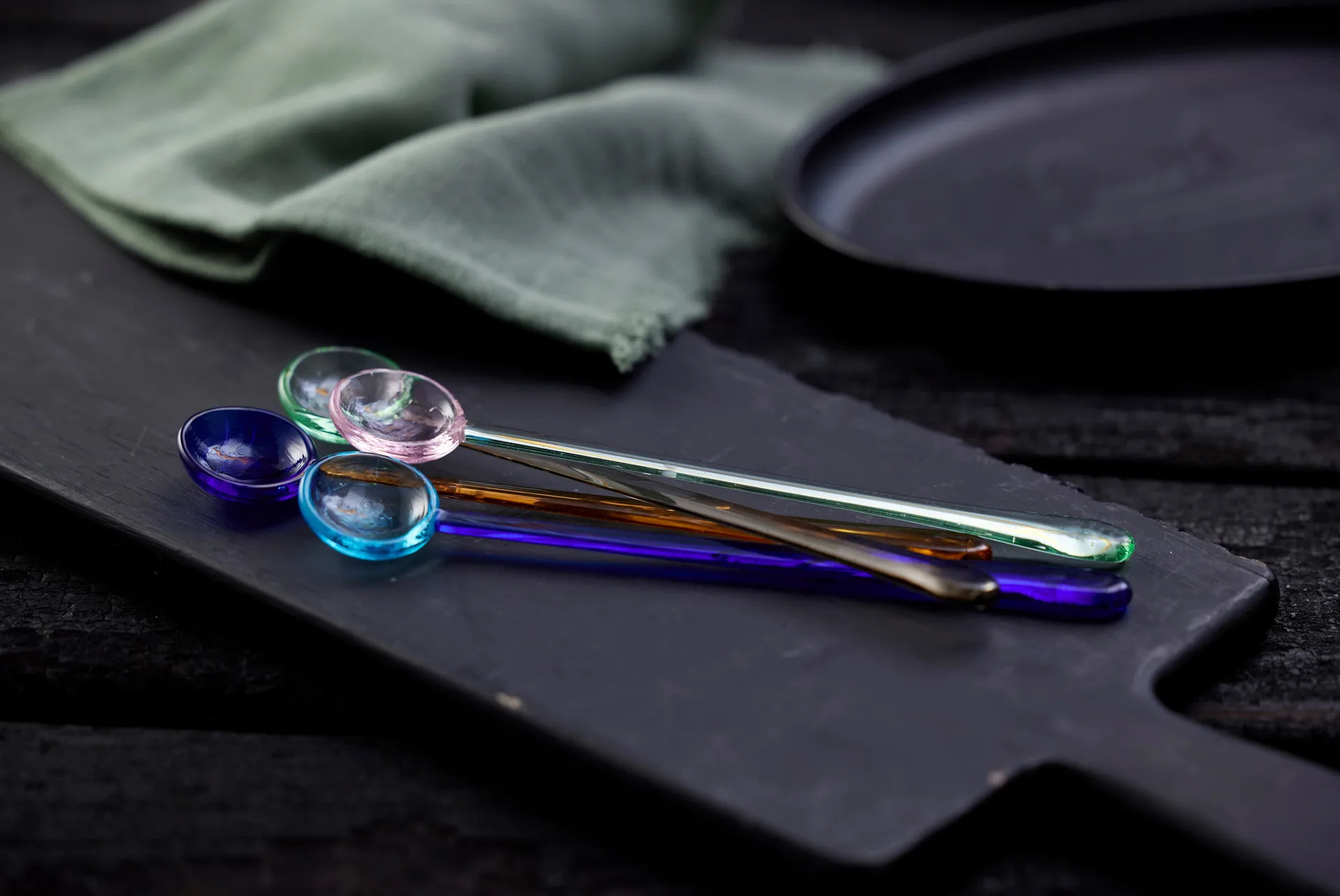 Colher de vidro Torino 18cm 4 unid., Mix Lyngby Glas