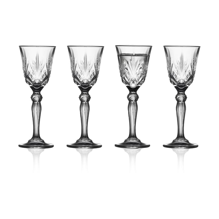 Copo de shot a pé Melodia 5 cl 4 un. - Clear - Lyngby Glas