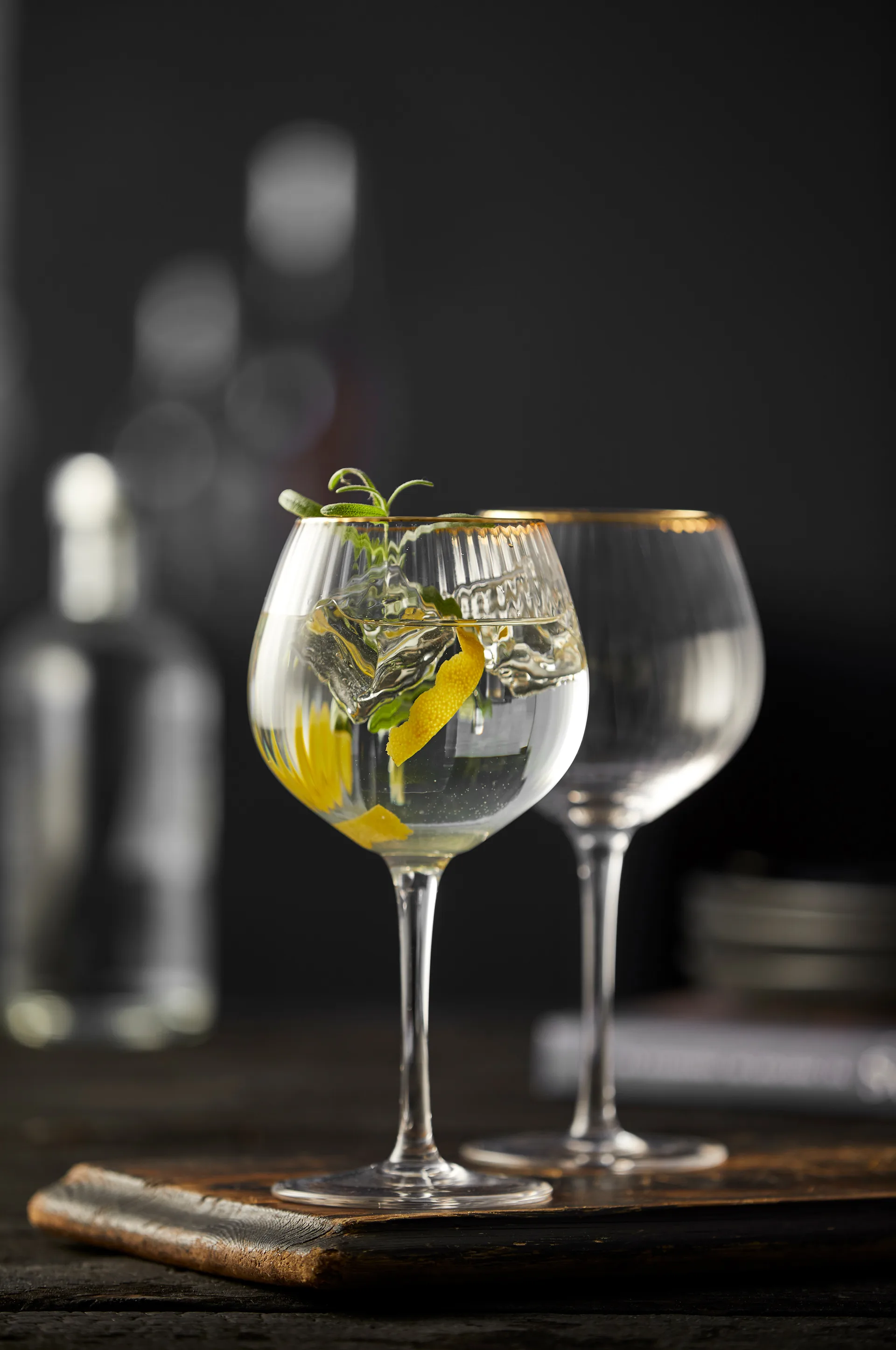Copo Gin&Tonic Palermo Gold 65cl 4 unid., Transparente-dourado Lyngby Glas