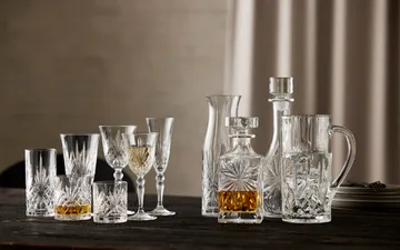 Jarra e copos highball Melodia 7 peças - Cristal - Lyngby Glas