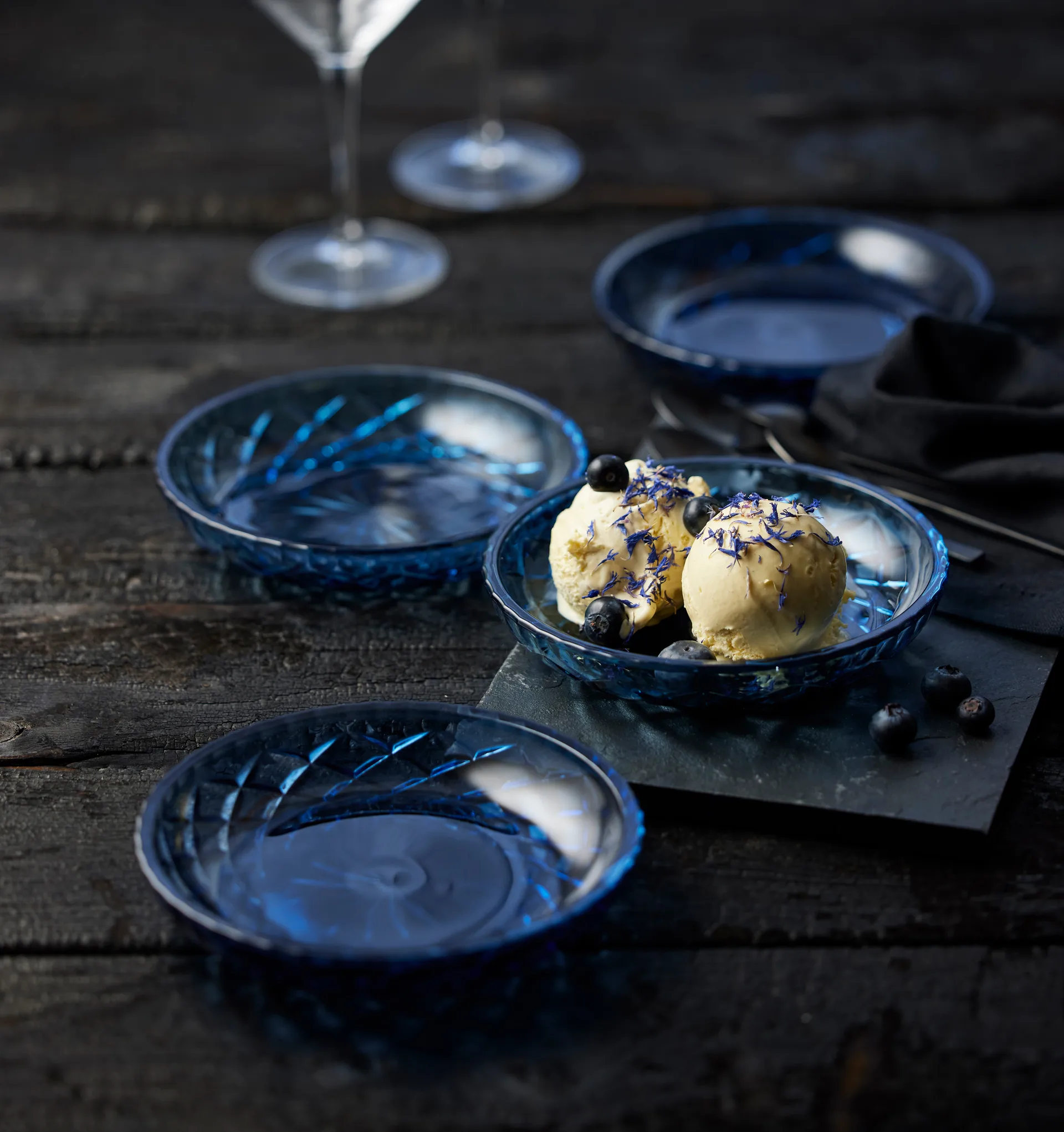 Prato Sorrento Ø16 cm 4 unid., Azul Lyngby Glas