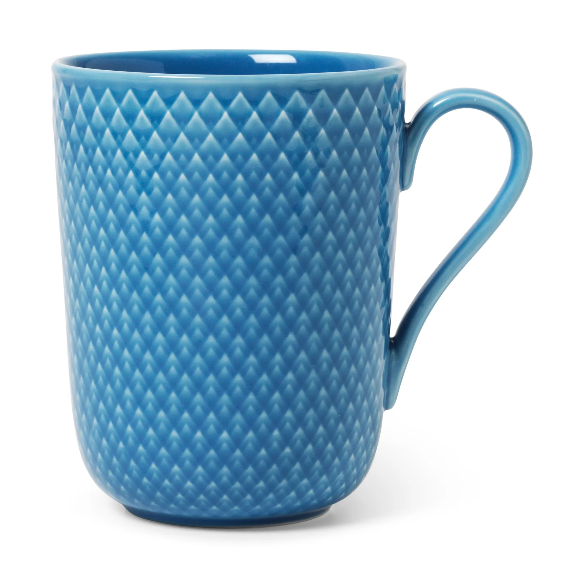 Caneca com asa Rhombe 33 cl, Azul Lyngby Porcelæn