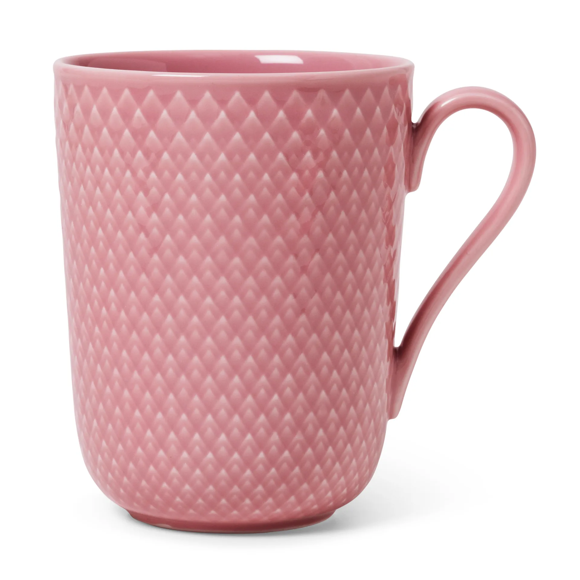 Caneca com asa Rhombe 33 cl, Rosa  Lyngby Porcelæn
