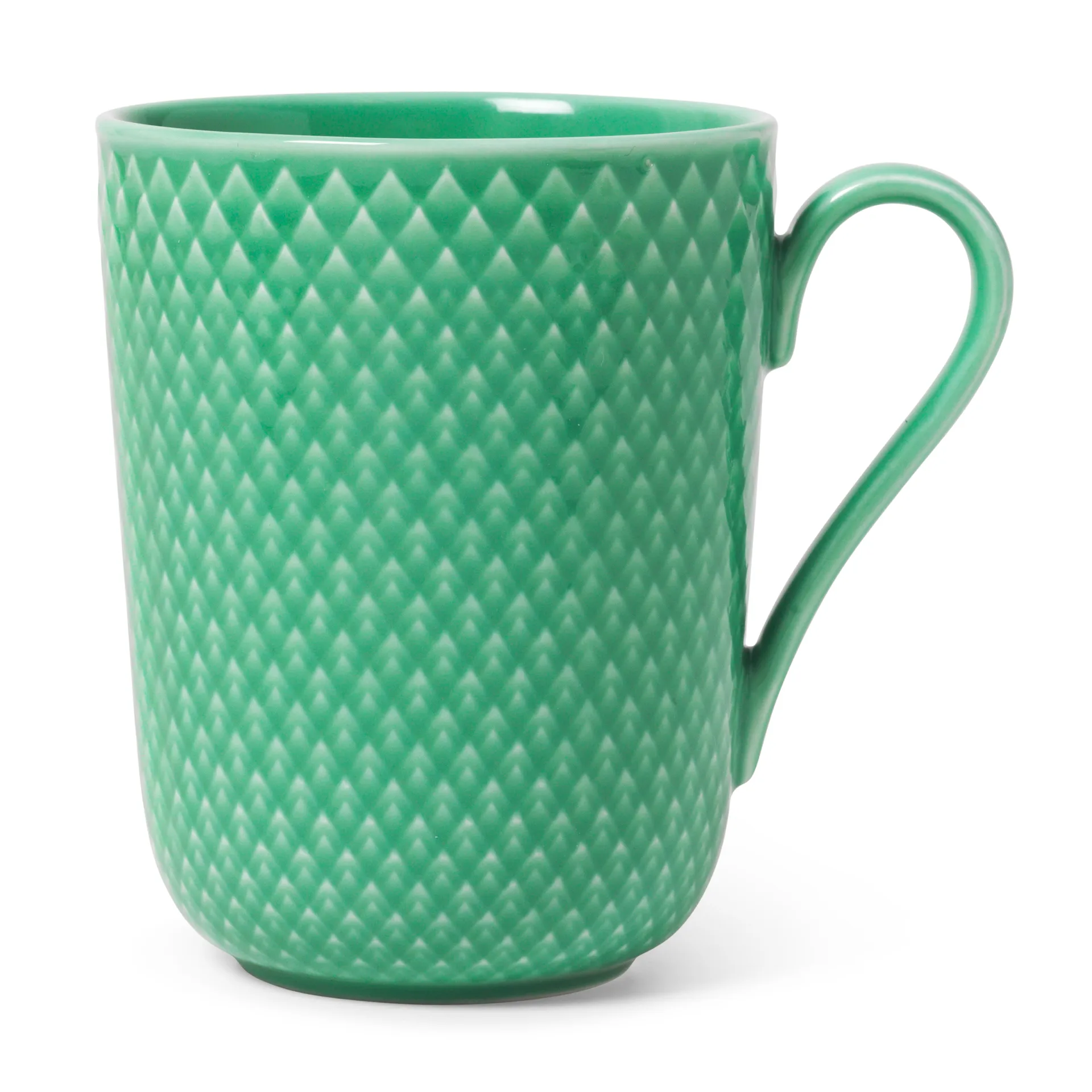 Caneca com asa Rhombe 33 cl, Verde Lyngby Porcelæn